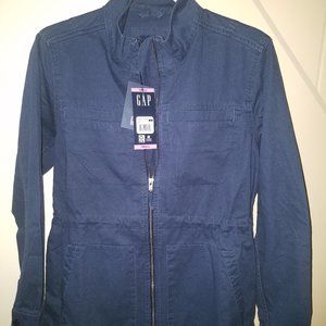 NWT Gap Navy Blue Utility Jacket Sz S Small
